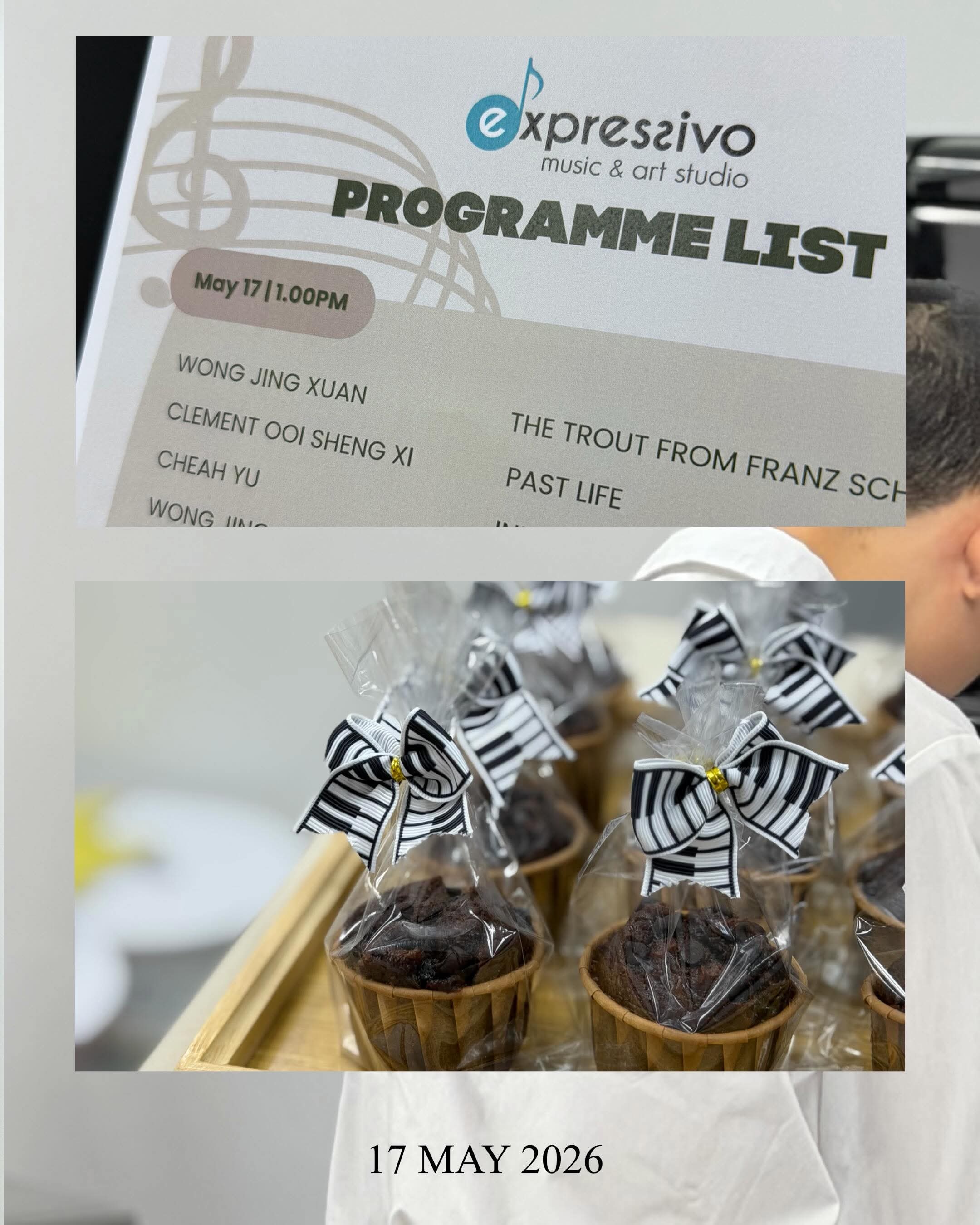 Programme list for May 17 Piano Recital